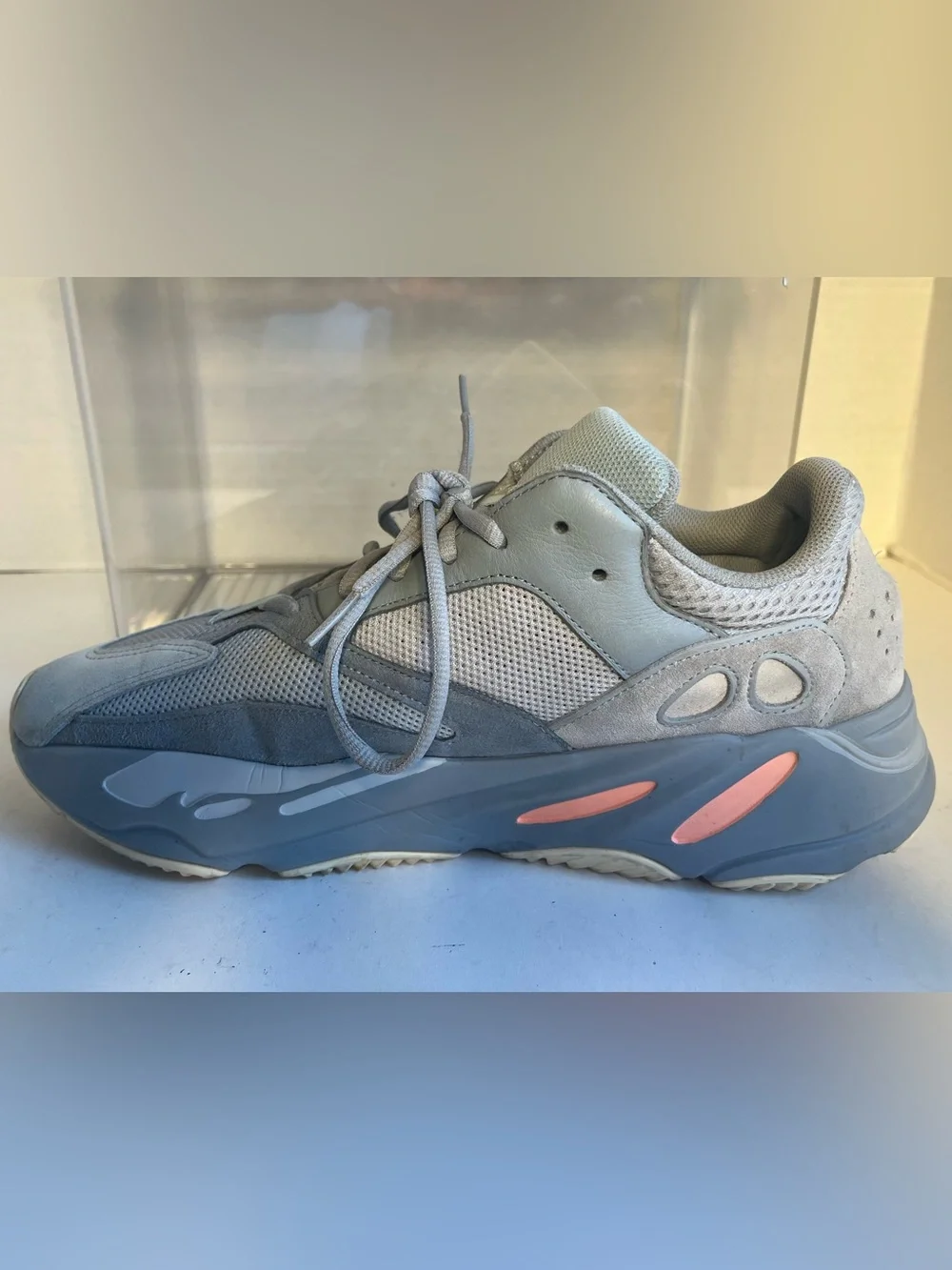 MEN'S 2019 ADIDAS YEEZY BOOST 700 RUNNING SNEAKERS (INERTIA) (SIZE 12) EXCELLENT